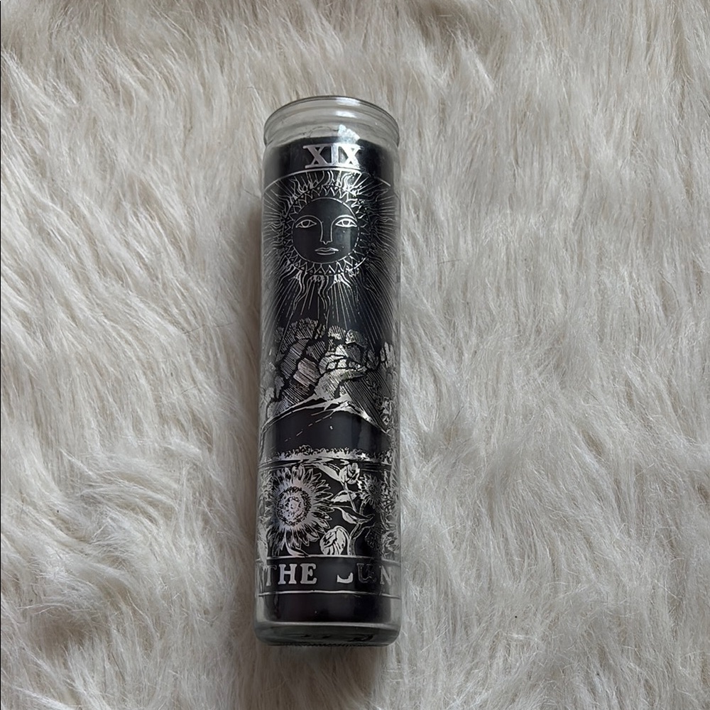 Sun and Moon Black and Silver Candle